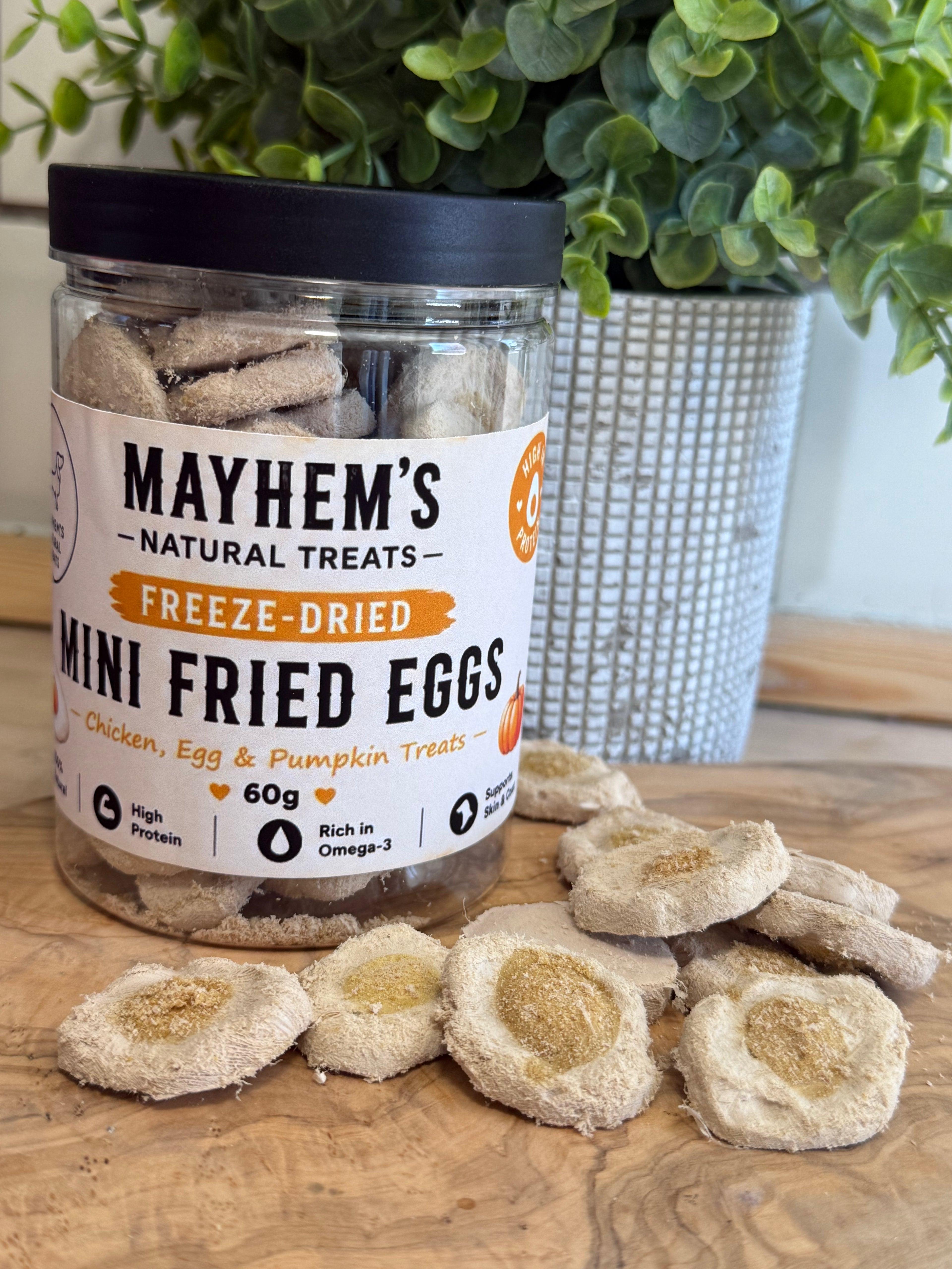 Freeze dried mini fried eggs