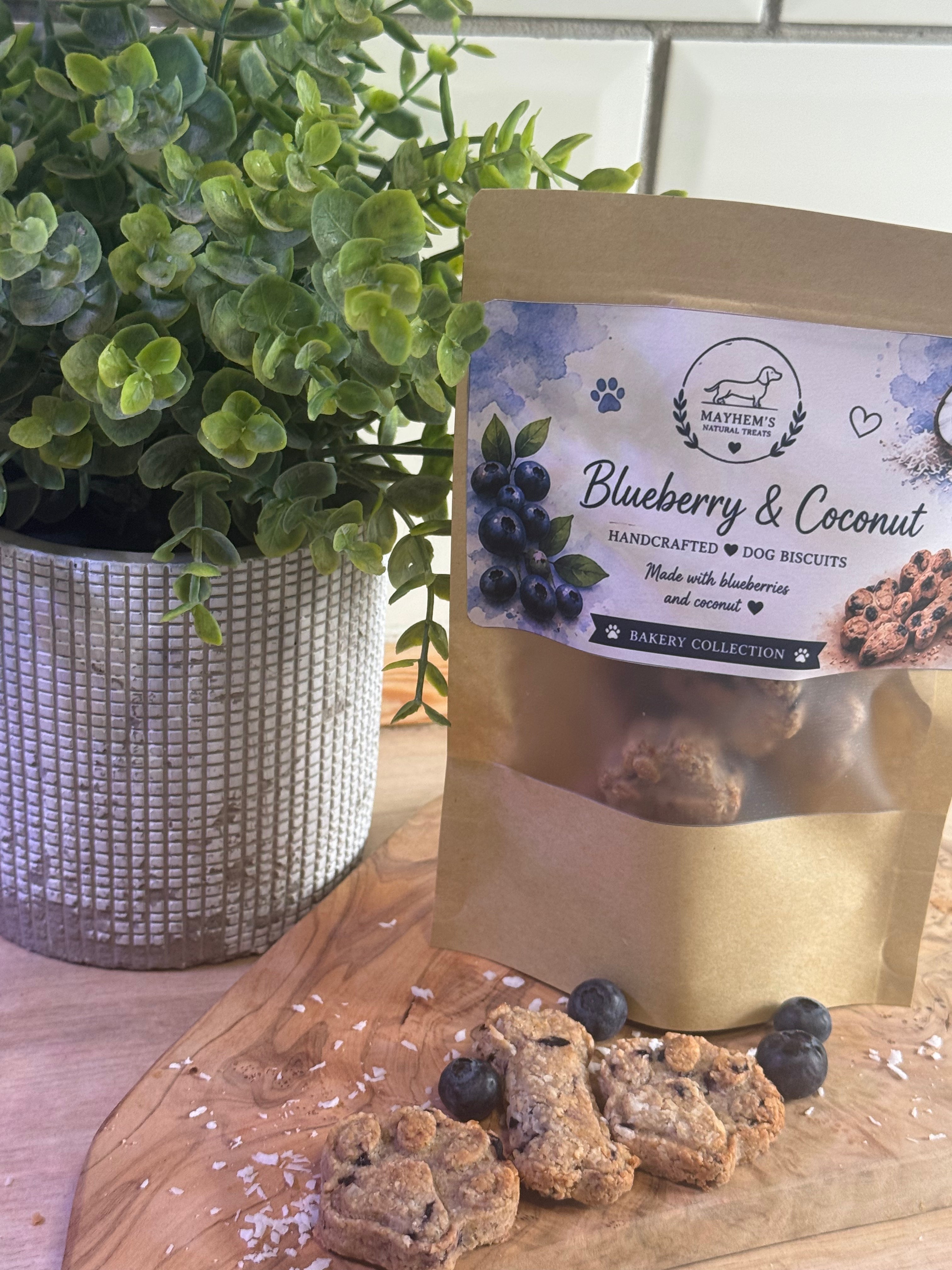 Blueberry and coconut biscuits