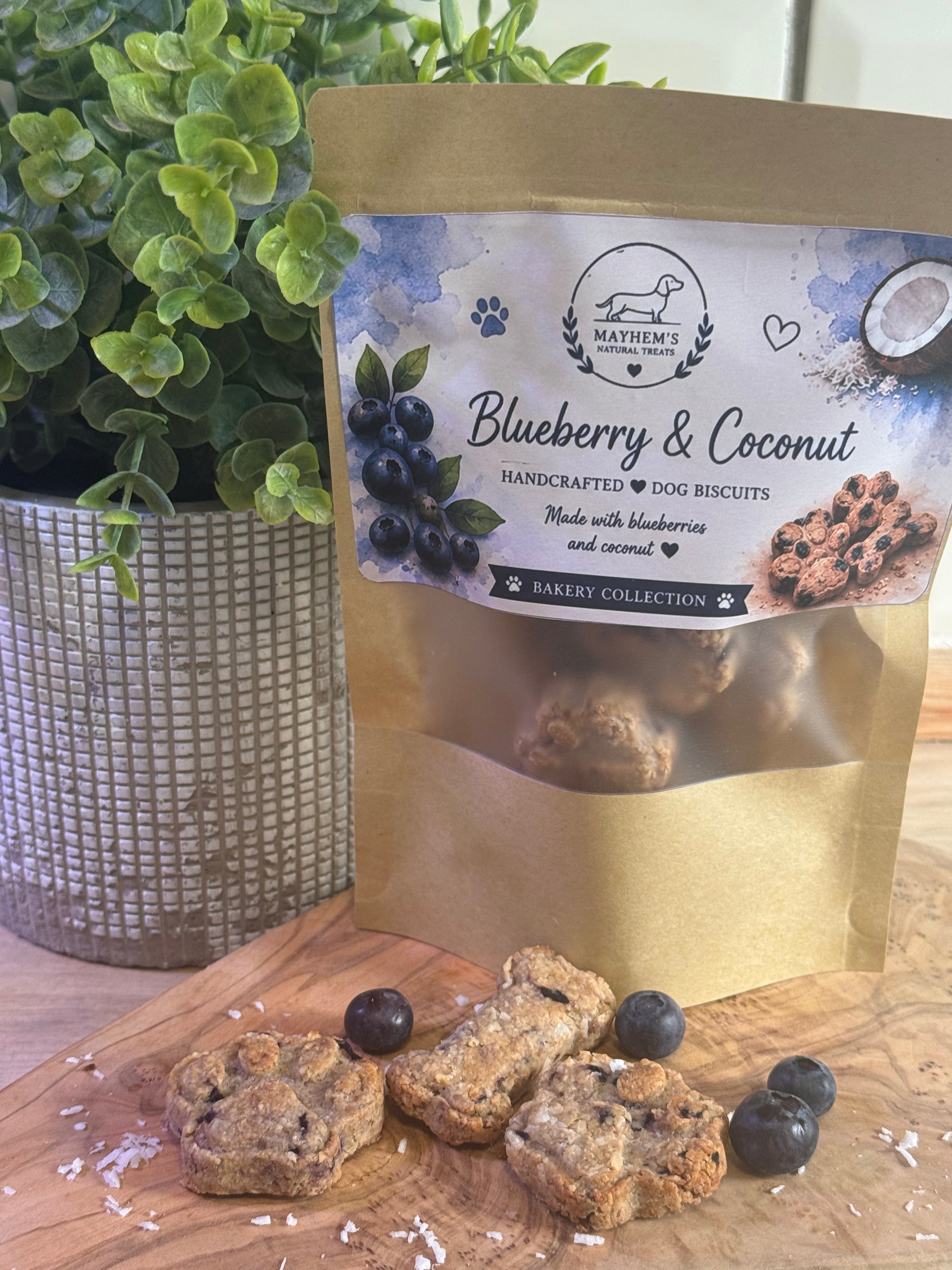 Blueberry and coconut biscuits
