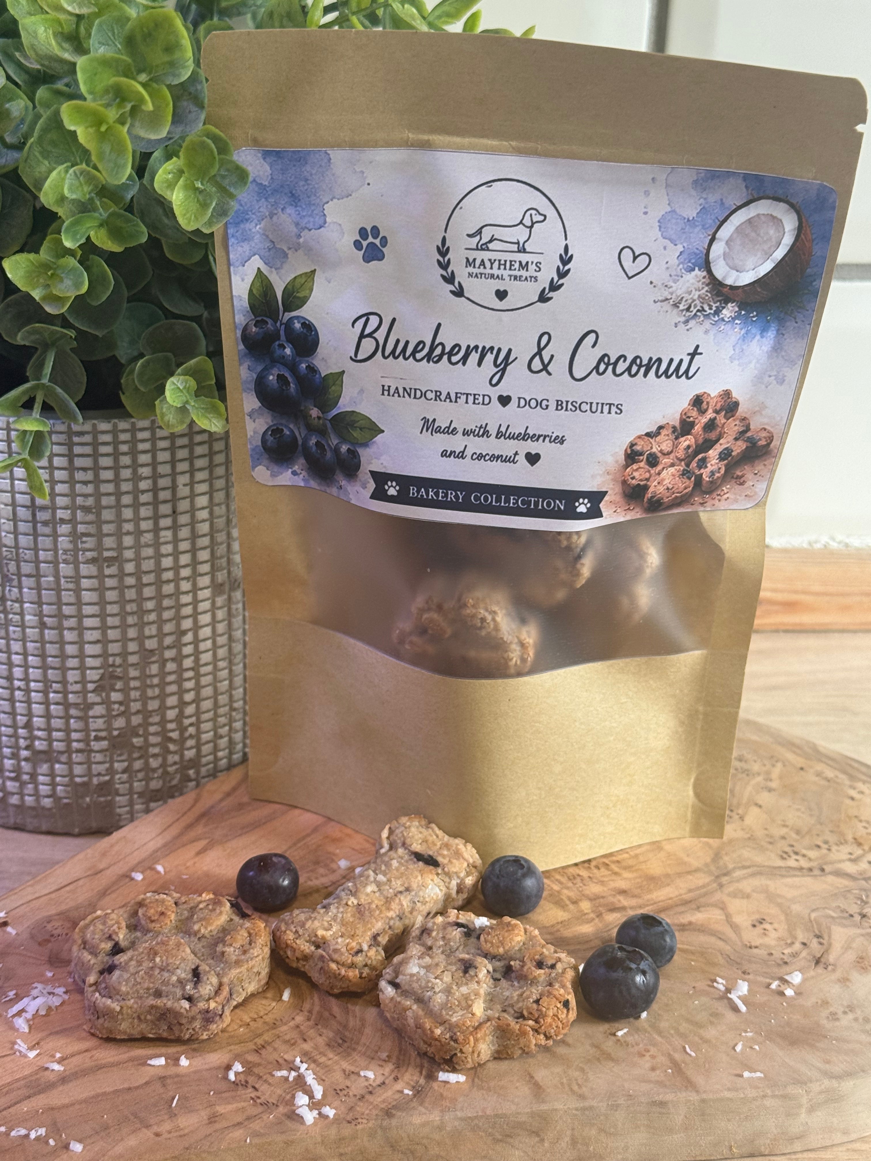 Blueberry and coconut biscuits