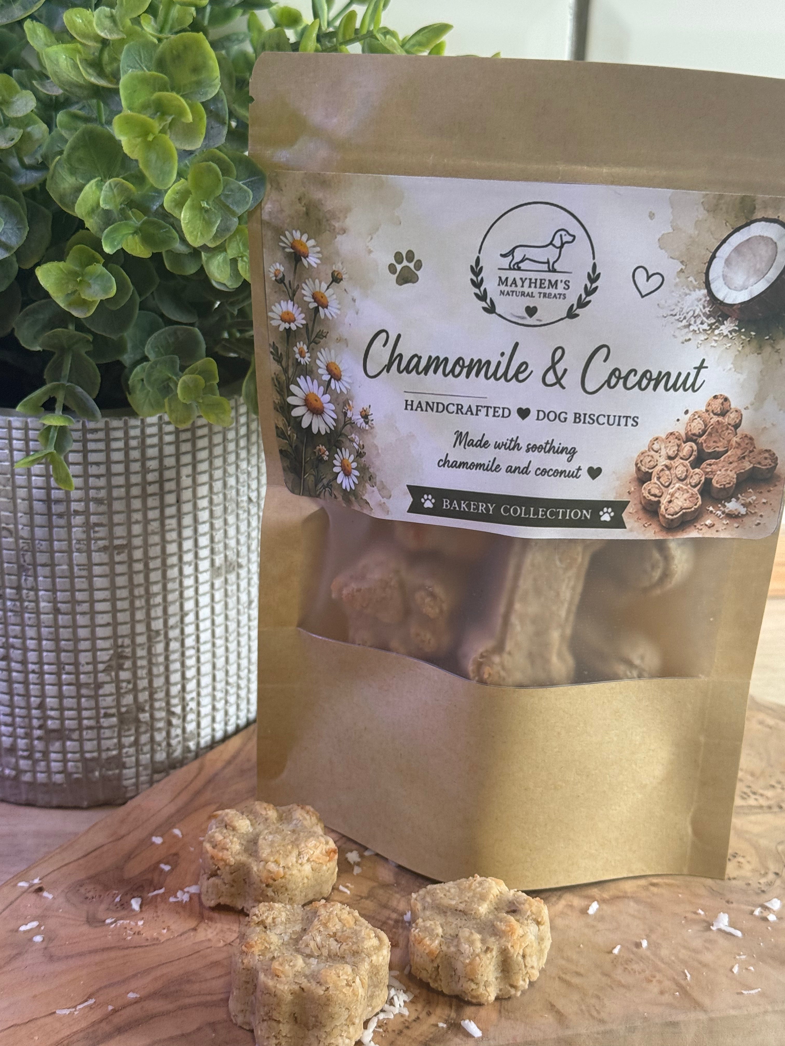 Chamomile and coconut biscuits