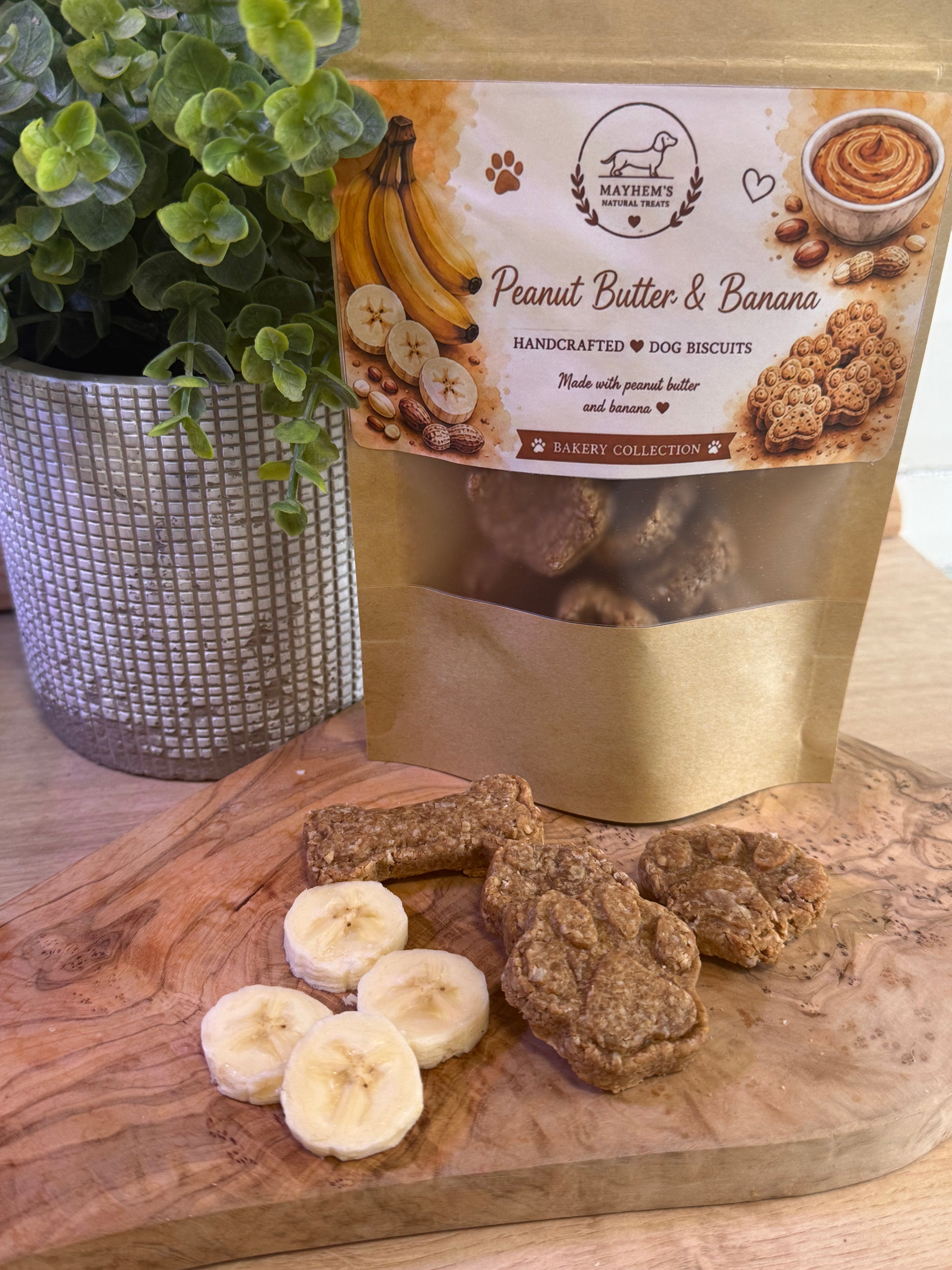 Peanut butter and banana biscuits