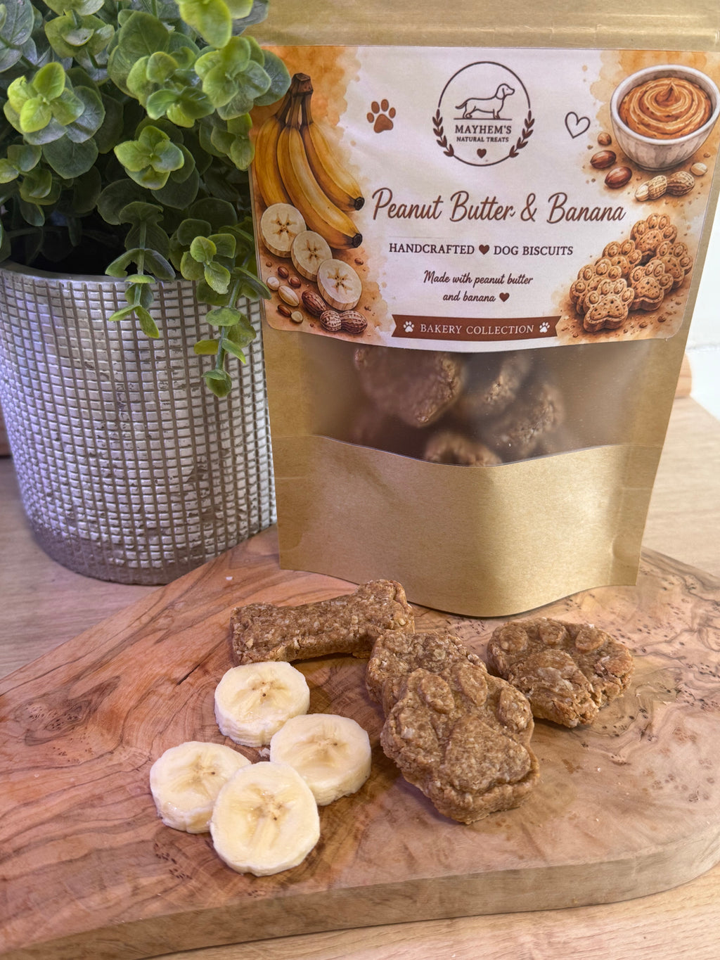 Peanut butter and banana biscuits