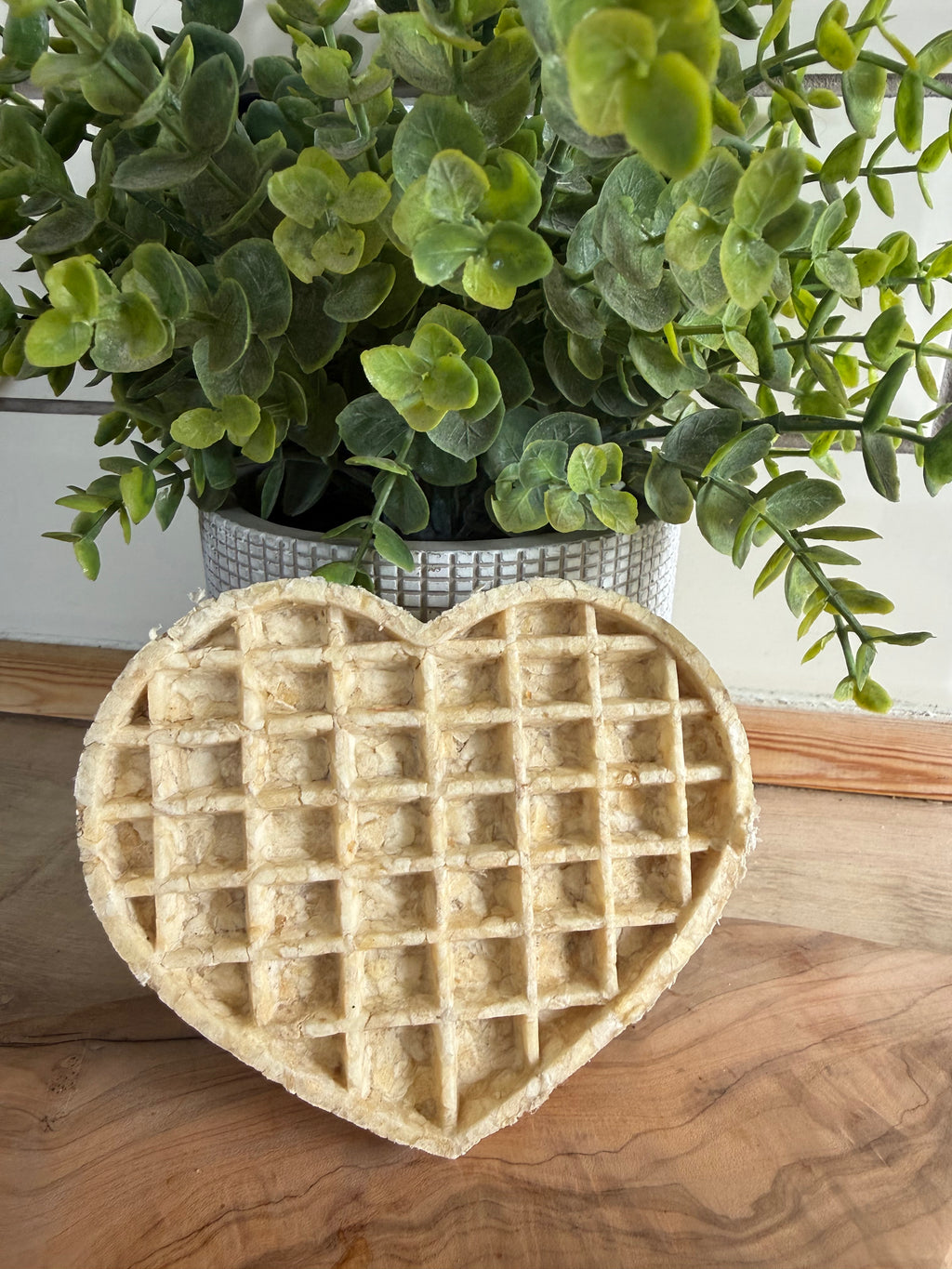Large buffalo collagen heart  shaped waffle