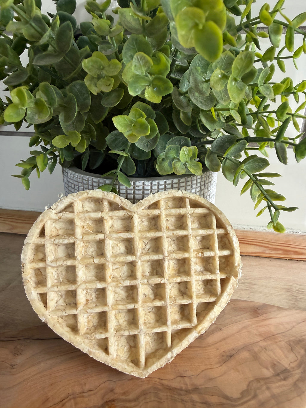 Large buffalo collagen heart  shaped waffle
