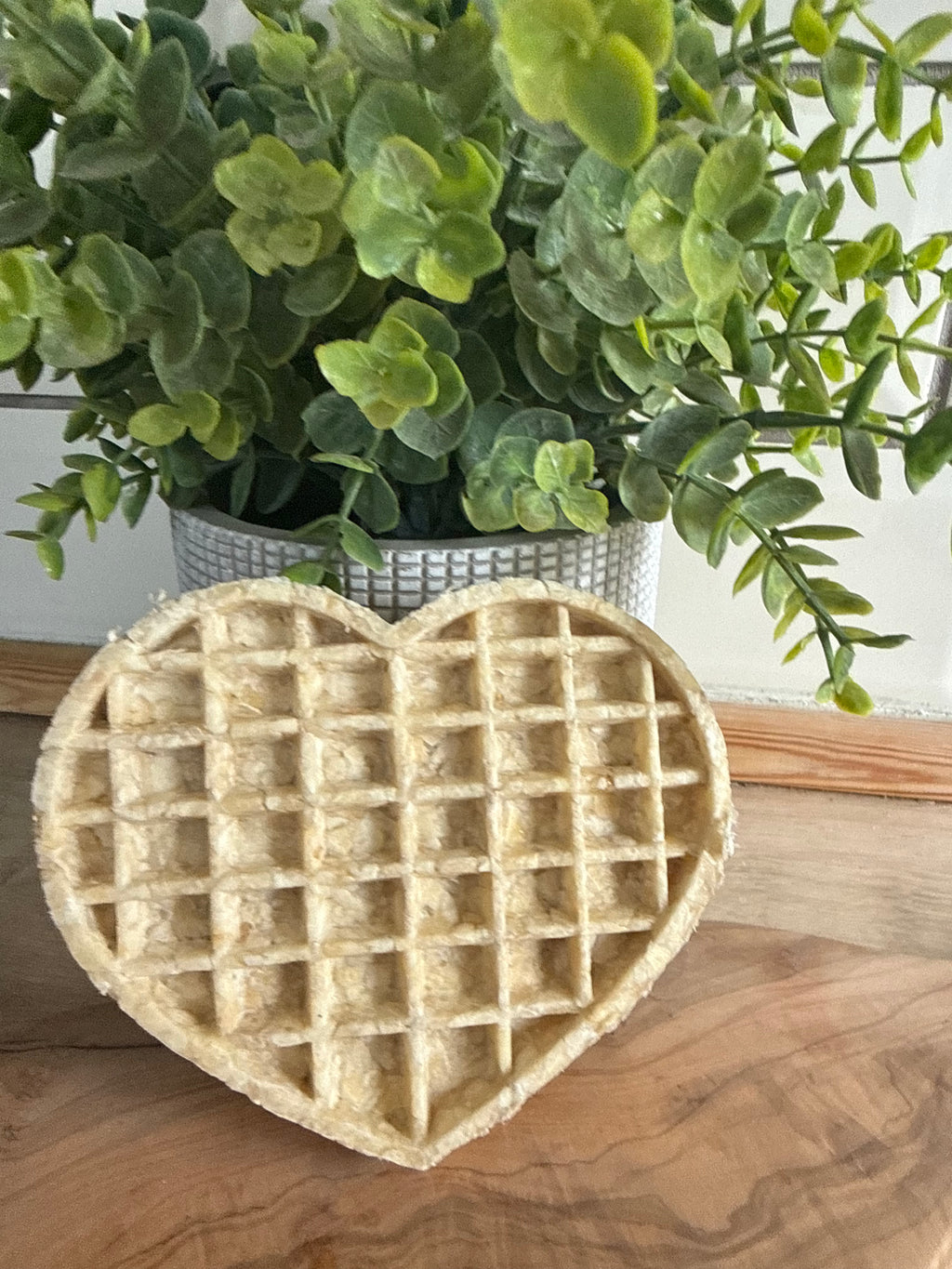 Large buffalo collagen heart  shaped waffle