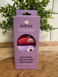 Adios colourful poo bags