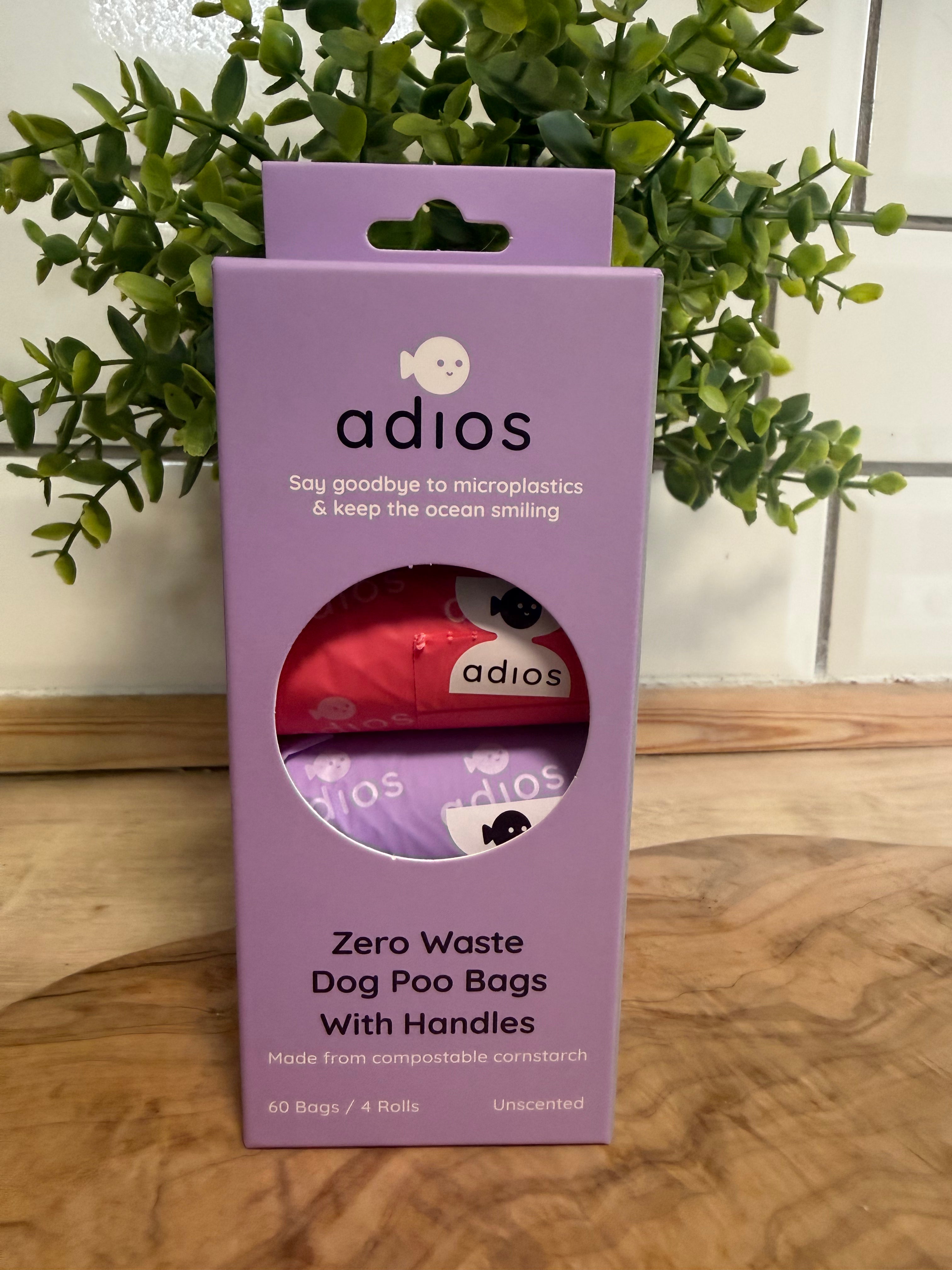Adios colourful poo bags